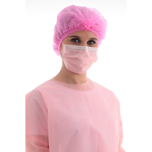 Pack de 10 Toucas Rosa Descartáveis
